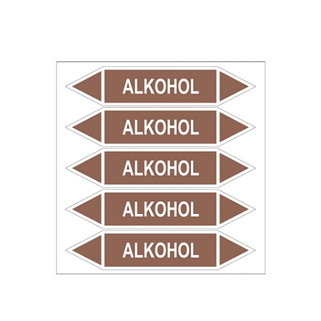 Značení potrubí, alkohol